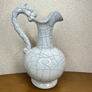 中国古美術　哥窯瓶   古磁器　置物　花瓶(置物)