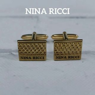 ニナリッチ(NINA RICCI)の【匿名配送】ニナリッチ カフス ゴールド ロゴ シンプル(カフリンクス)