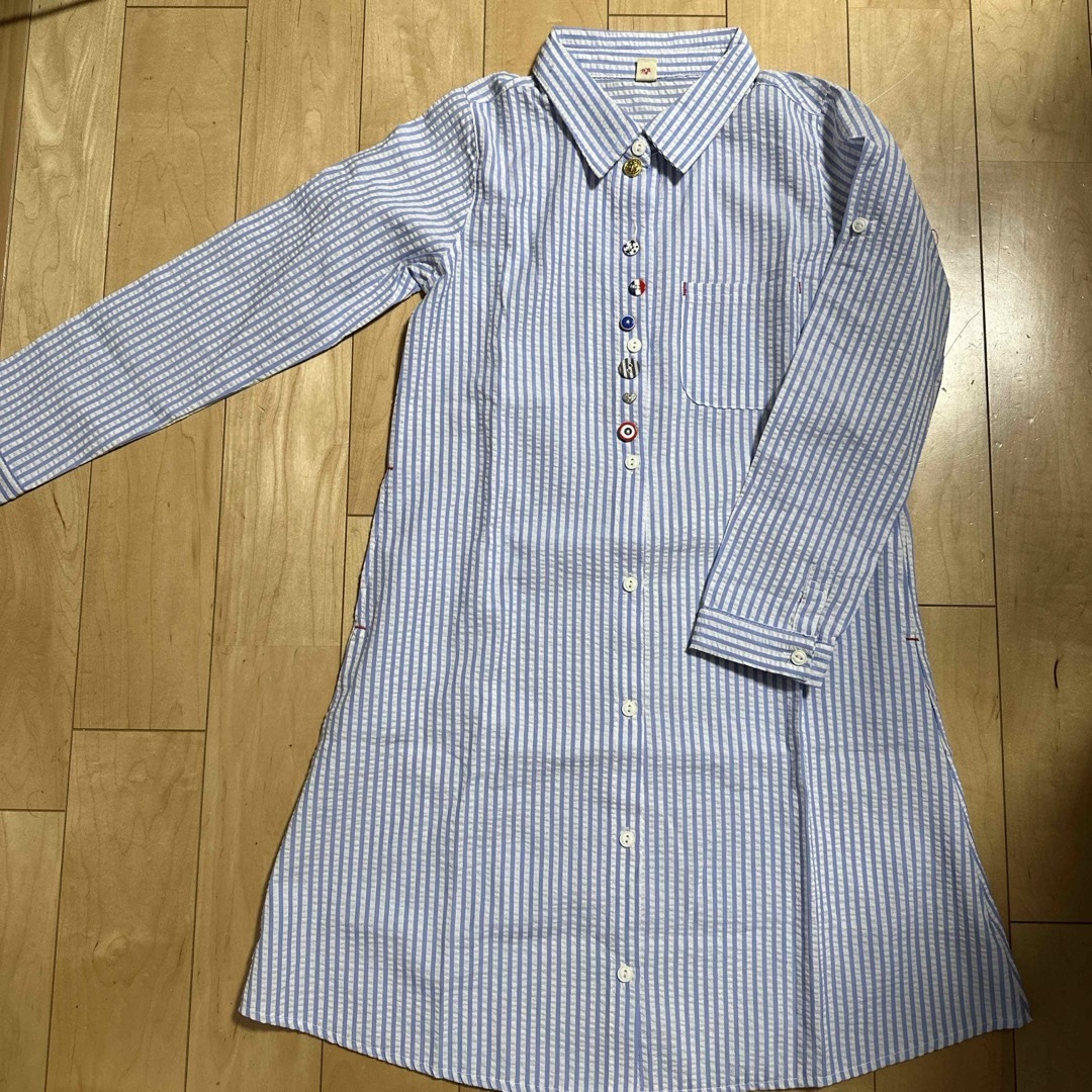 シャツワンピ キッズ/ベビー/マタニティのキッズ服女の子用(90cm~)(ワンピース)の商品写真