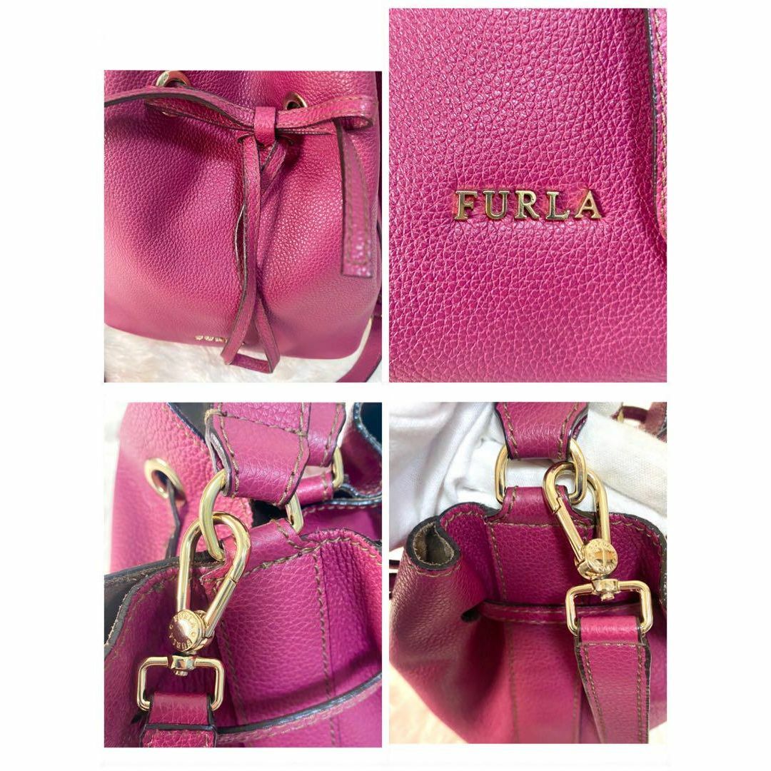 Furla(フルラ)の✨美品✨フルラ コスタンザ 2way ピンク ショルダーバック シボ革 レディースのバッグ(ショルダーバッグ)の商品写真