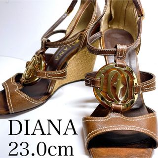 ダイアナ(DIANA)のDIANA ウェッジソール サンダル 金具 ロゴ(サンダル)