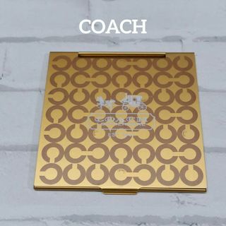 コーチ(COACH)の【匿名配送】COACH コーチ 鏡 ミラー オレンジ ロゴ シグネチャー(ミラー)