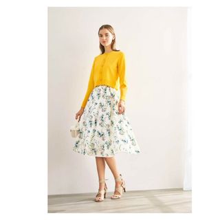 フォクシー(FOXEY)のFOXEY NEW YORK Primavera Skirt　サイズ42(ひざ丈スカート)