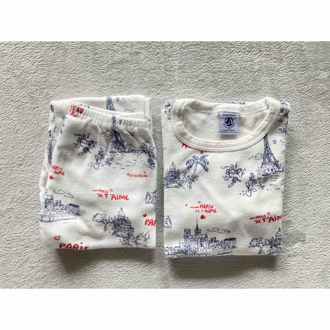 PETIT BATEAU(プチバトー)のプチバトー　長袖　パジャマ　6ans/116cm キッズ/ベビー/マタニティのキッズ服女の子用(90cm~)(パジャマ)の商品写真