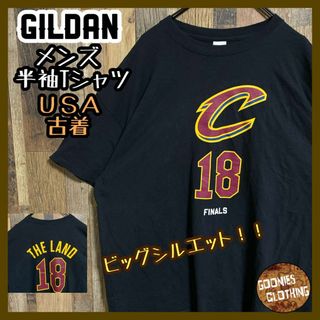 ギルタン(GILDAN)のGILDAN Tシャツ チーム ロゴ 背番号 ナンバー 半袖 XL USA古着(Tシャツ/カットソー(半袖/袖なし))