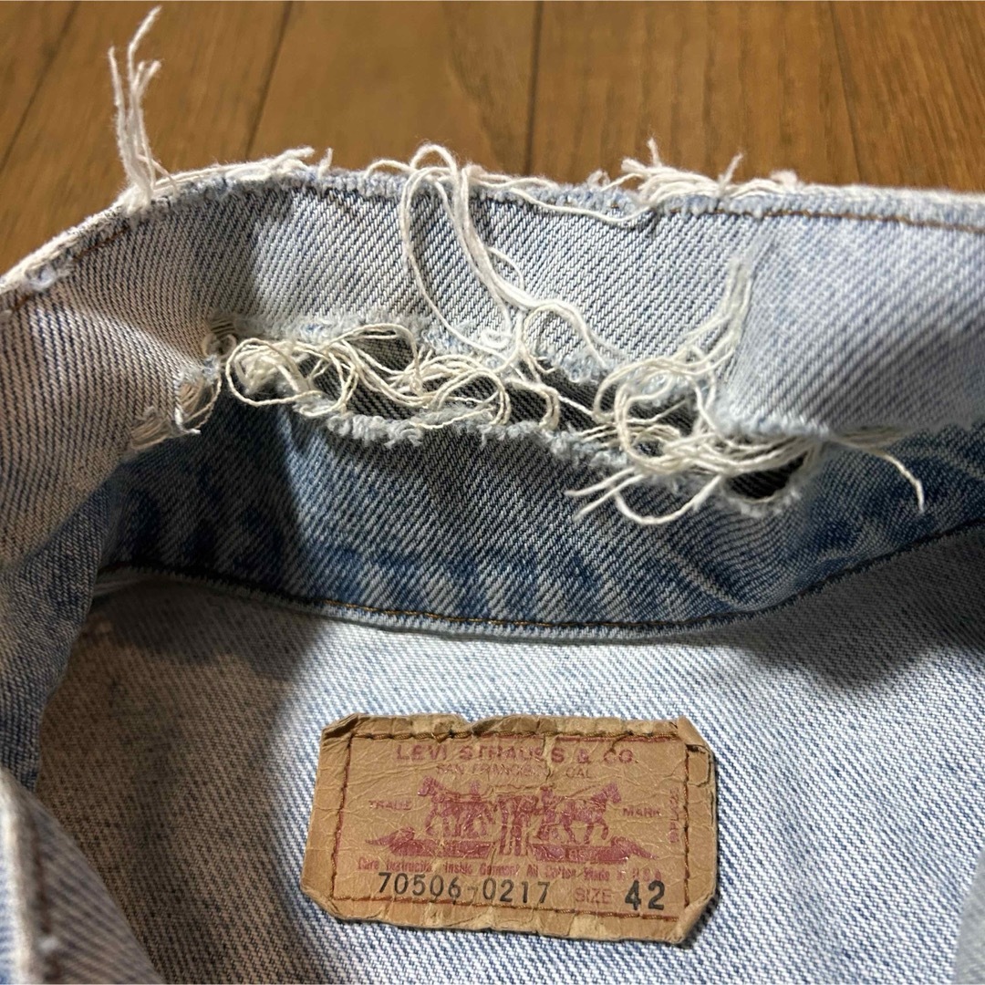 Levi's(リーバイス)の42-L〜XL相当！USA製リーバイス 古着ジージャン 70506-0217 メンズのジャケット/アウター(Gジャン/デニムジャケット)の商品写真