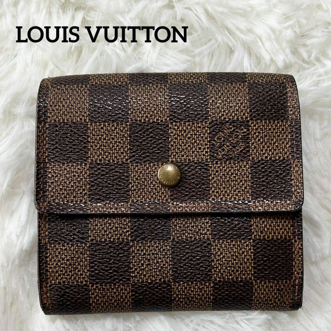 LOUIS VUITTON(ルイヴィトン)のルイヴィトン　ダミエ　ダブルホック 財布　ポルトモネ ビエ カルトクレディ レディースのファッション小物(財布)の商品写真