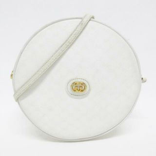 グッチ(Gucci)のGUCCI(グッチ) ショルダーバッグ マイクロGG 白 PVC(塩化ビニール)×レザー(ショルダーバッグ)