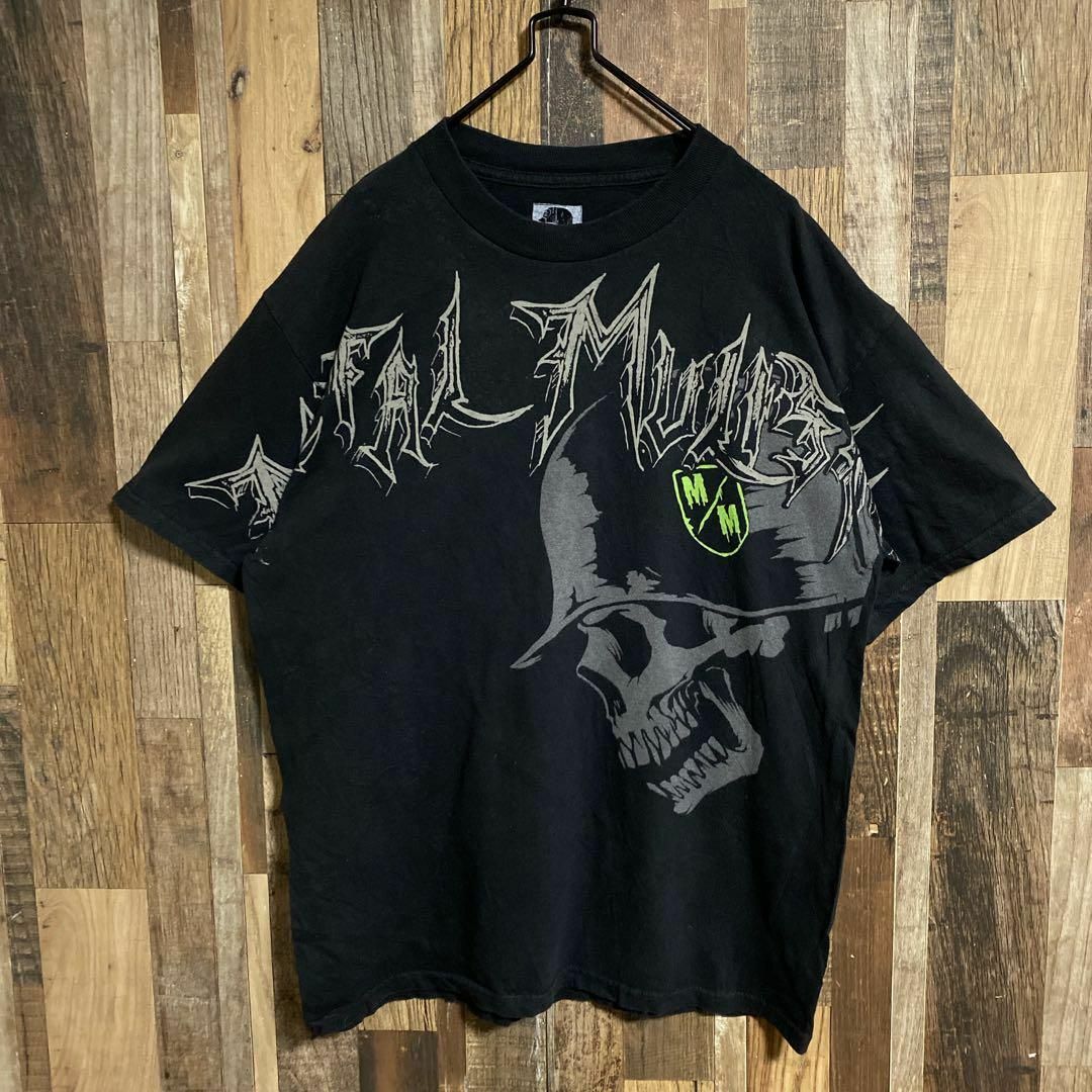 METAL MALISHA Tシャツ 半袖 M USA スカル ガイコツ 古着 メンズのトップス(Tシャツ/カットソー(半袖/袖なし))の商品写真