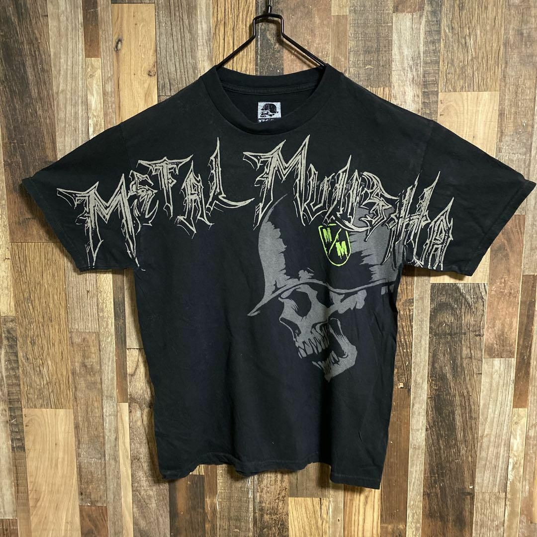 METAL MALISHA Tシャツ 半袖 M USA スカル ガイコツ 古着 メンズのトップス(Tシャツ/カットソー(半袖/袖なし))の商品写真