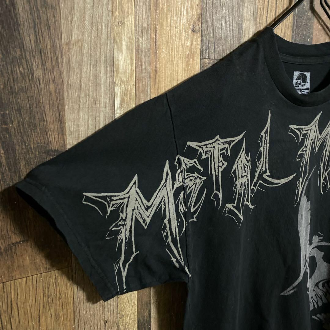 METAL MALISHA Tシャツ 半袖 M USA スカル ガイコツ 古着 メンズのトップス(Tシャツ/カットソー(半袖/袖なし))の商品写真