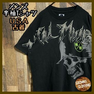 METAL MALISHA Tシャツ 半袖 M USA スカル ガイコツ 古着(Tシャツ/カットソー(半袖/袖なし))