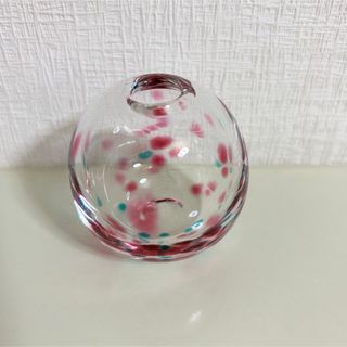 【値下げ】一輪挿し　ピンク　ガラス(花瓶)