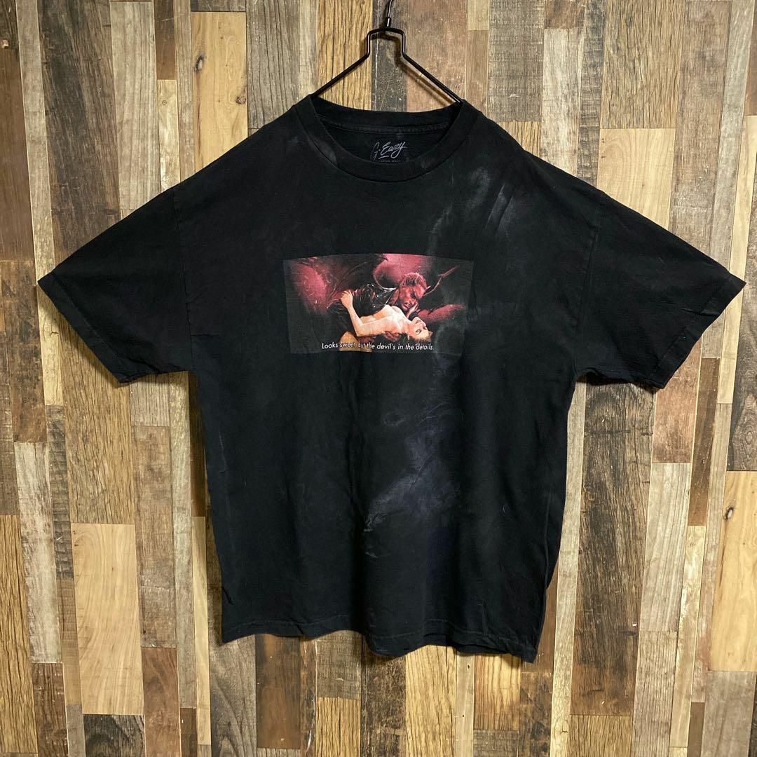 G-EAZY ラッパー デビル Tシャツ XL ブラック 半袖 黒 USA古着 メンズのトップス(Tシャツ/カットソー(半袖/袖なし))の商品写真