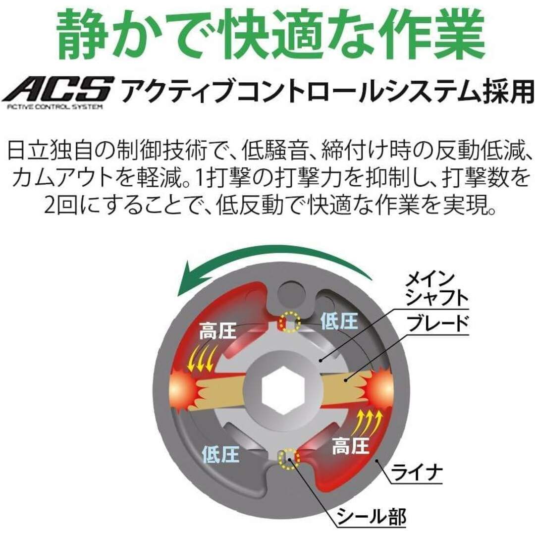 ハイコーキ(ハイコーキ)の新品■HiKOKI(ハイコーキ) 18V コードレス静音インパクトドライバ 新バッテリー2個・充電器・ケース付 ビット別売り WHP18DBL(2LXPKZ) リプロス 電動工具 穴あけ 締付 スポーツ/アウトドアの自転車(工具/メンテナンス)の商品写真