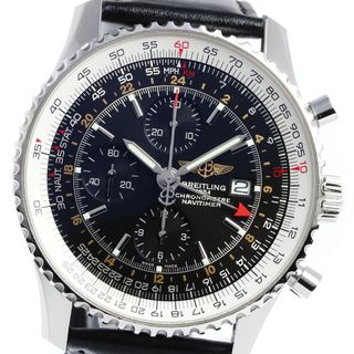 ブライトリング(BREITLING)のブライトリング BREITLING A24322 ナビタイマー ワールド クロノグラフ GMT 自動巻き メンズ 良品 箱・保証書付き_810861(腕時計(アナログ))