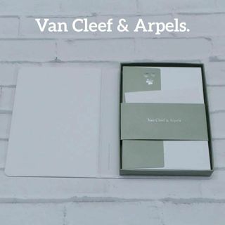 ヴァンクリーフアンドアーペル(Van Cleef & Arpels)の【匿名配送】ヴァンクリーフ レターセット 白 花 緑(ノート/メモ帳/ふせん)