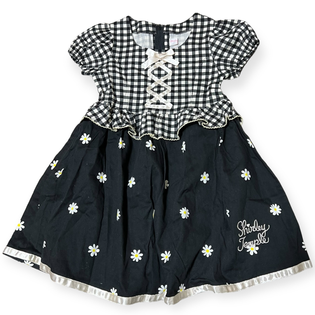 Shirley Temple(シャーリーテンプル)のShirley Temple マーガレットチェックワンピース　120 キッズ/ベビー/マタニティのキッズ服女の子用(90cm~)(ワンピース)の商品写真