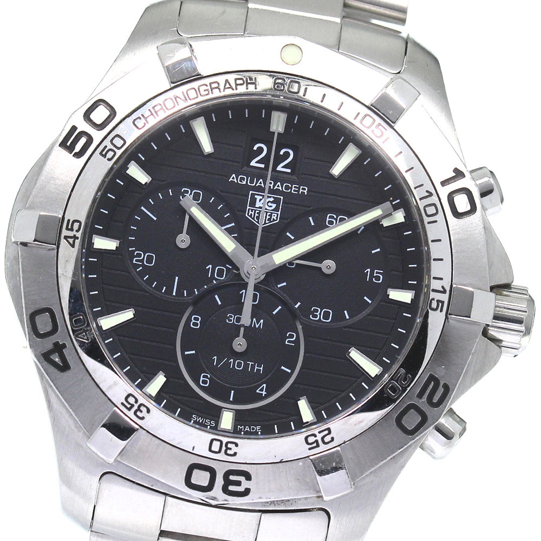TAG Heuer(タグホイヤー)のタグホイヤー TAG HEUER CAF101E アクアレーサー グランドデイト クロノグラフ クォーツ メンズ 箱・保証書付き_809478 メンズの時計(腕時計(アナログ))の商品写真