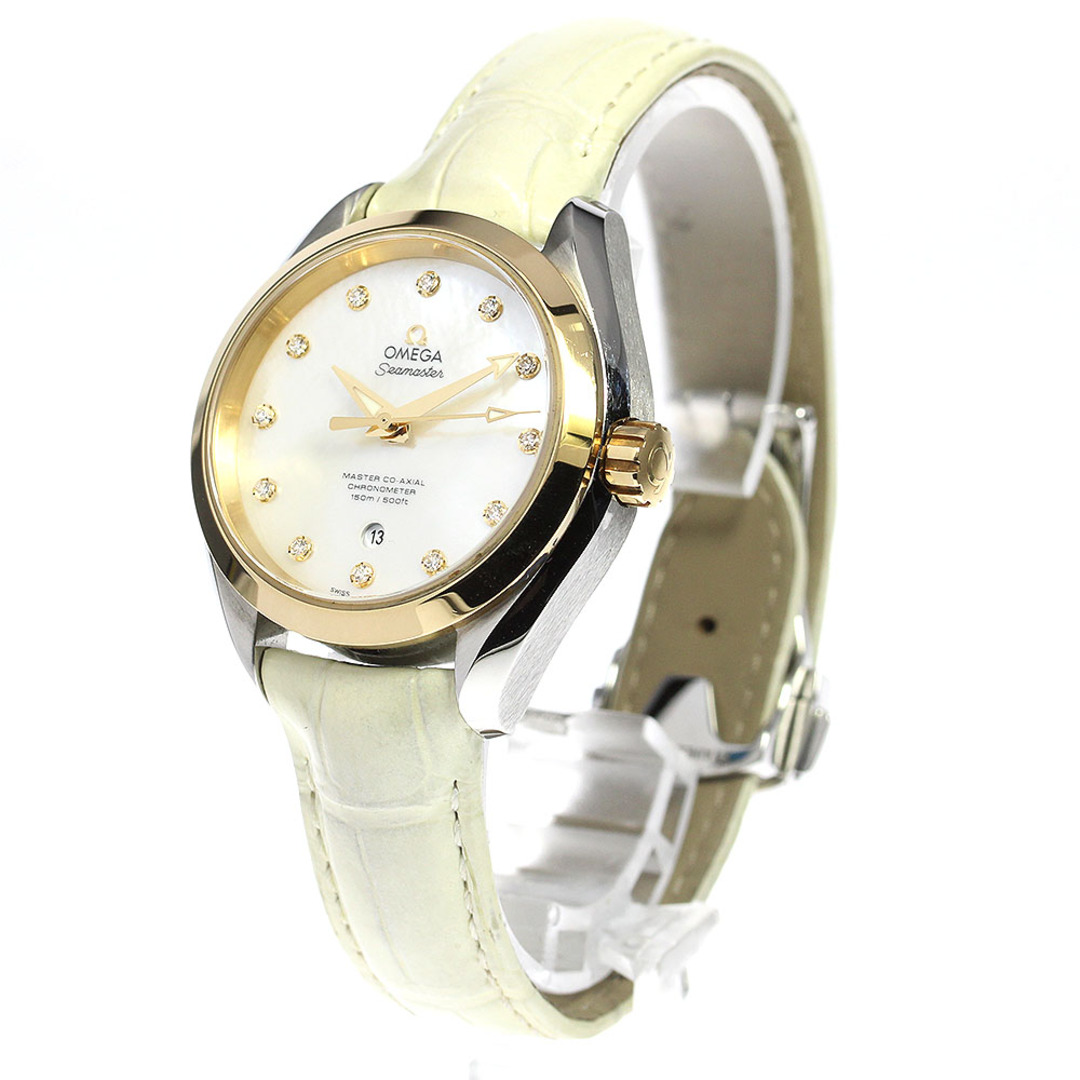 OMEGA(オメガ)のオメガ OMEGA 231.23.34.20.55.002 シーマスター コーアクシャル アクアテラ 12Pダイヤ 自動巻き レディース 箱・保証書付き_810191 レディースのファッション小物(腕時計)の商品写真