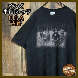 ザビートルズ ロックバンド Tシャツ バンT イギリス M 半袖 USA古着(Tシャツ/カットソー(半袖/袖なし))