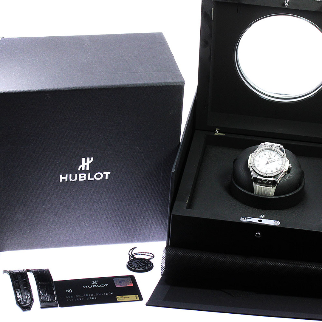 HUBLOT(ウブロ)のウブロ HUBLOT 465.SE.2010.RW.1204 ビッグバン ワンクリック スチール ダイヤモンド 自動巻き ボーイズ 箱・保証書付き_814057 メンズの時計(腕時計(アナログ))の商品写真