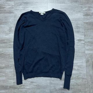 ジョンスメドレー(JOHN SMEDLEY)のJOHN SMEDLEY ジョンスメドレー Vネックセーター ネイビー XS(ニット/セーター)