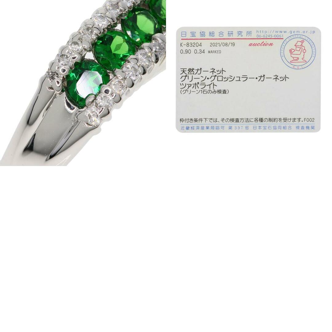 SELECT JEWELRY ツァボライト ガーネット ダイヤモンド リング・指輪 PT900 レディース レディースのアクセサリー(リング(指輪))の商品写真