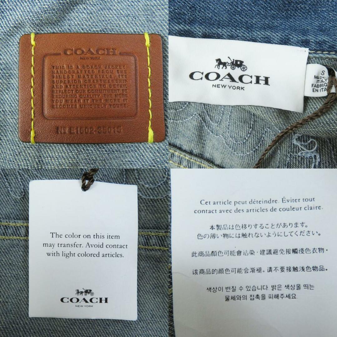 COACH(コーチ)の未使用品◎COACH コーチ 67483 コットン ロゴ刺繍 Gジャン／デニムジャケット インディゴブルー S イタリア製 正規品 レディース レディースのジャケット/アウター(Gジャン/デニムジャケット)の商品写真