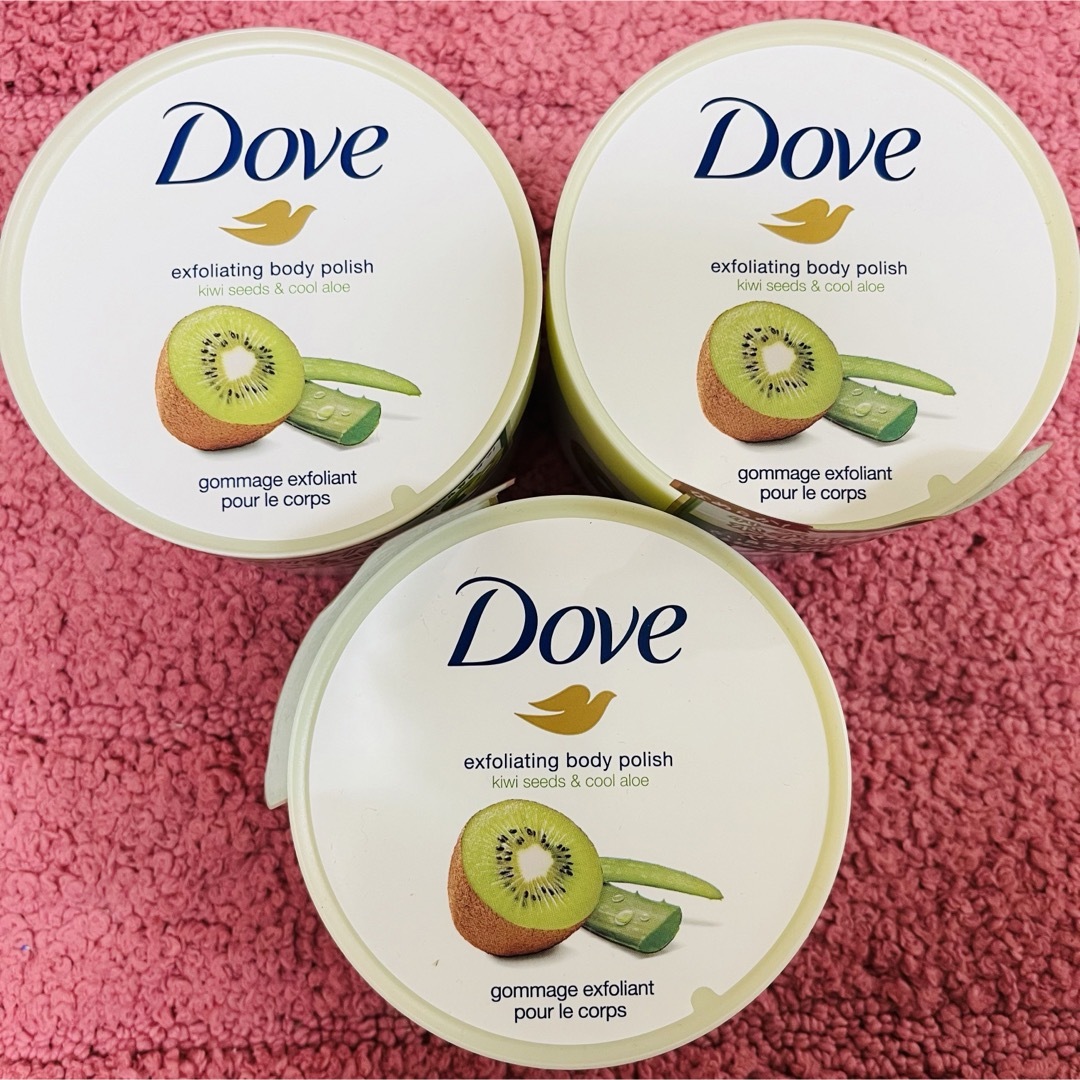 Dove（Unilever）(ダヴ)の【3個セット】Dove クリーミースクラブ　キウイ＆アロエ　ボディスクラブ コスメ/美容のボディケア(ボディスクラブ)の商品写真