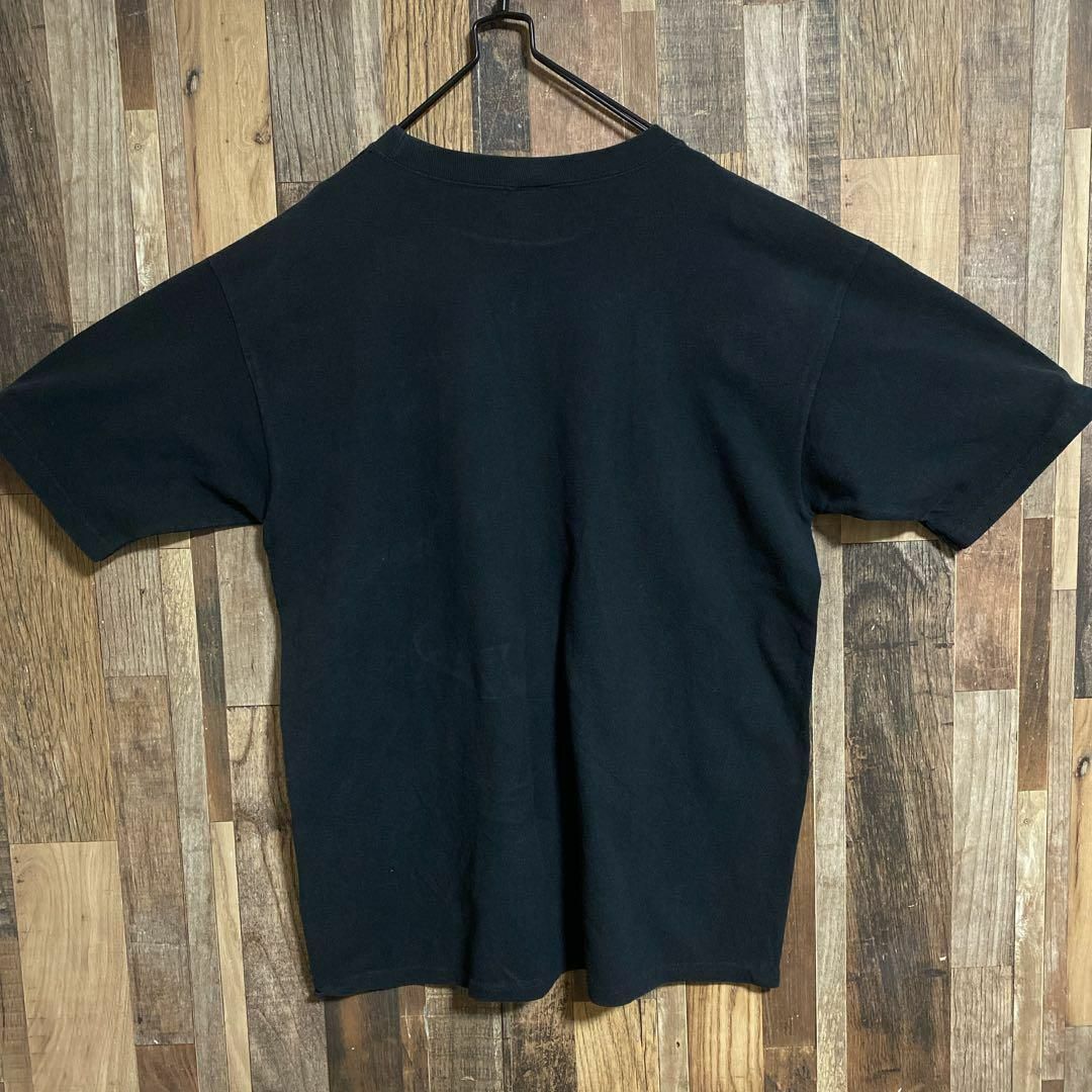 USA製 ヴィンテージ ワンポイント ブラック メンズ 古着 半袖 Tシャツ メンズのトップス(Tシャツ/カットソー(半袖/袖なし))の商品写真