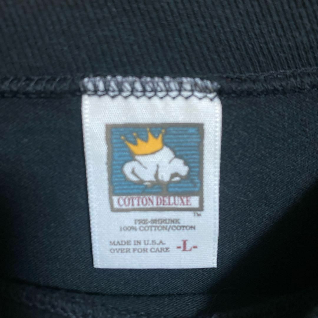 USA製 ヴィンテージ ワンポイント ブラック メンズ 古着 半袖 Tシャツ メンズのトップス(Tシャツ/カットソー(半袖/袖なし))の商品写真