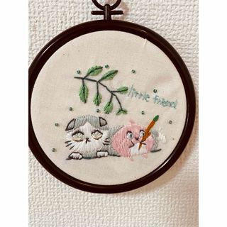 刺繍枠飾り　little friend(その他)