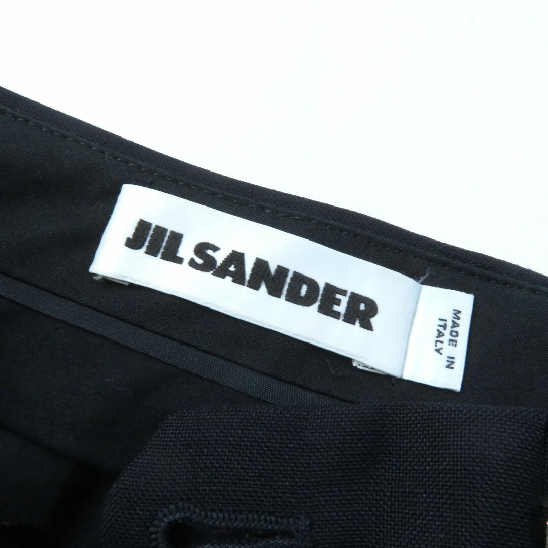 Jil Sander(ジルサンダー)の【ドンドン見直し】美品★JIL SANDER ジルサンダー モヘア混 センタープレス テーパードパンツ ダークネイビー 32 イタリア製 レディース レディースのパンツ(その他)の商品写真