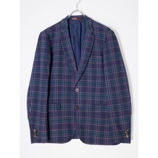 Paul Smith/ポールスミス メインライン 羊毛ウールストレッチ チェック2Bテーラードジャケット 【M】【MJKA74785】(その他)