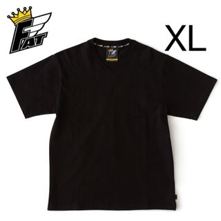 エフエーティー(FAT)のFAT HEVEE BLACK XL Vネック Tシャツ コットン(Tシャツ/カットソー(半袖/袖なし))