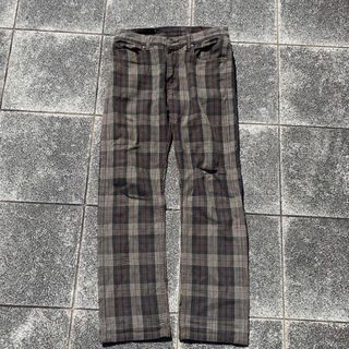 リーバイス(Levi's)のused levis505 チェックパンツ　チェックデニム　カーゴパンツ(ワークパンツ/カーゴパンツ)