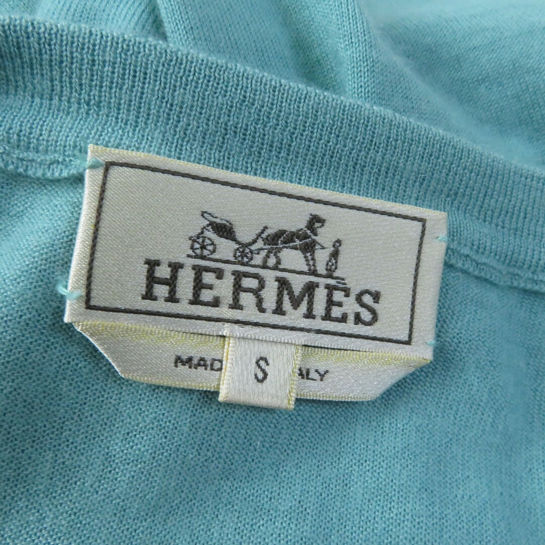 Hermes(エルメス)の【ドンドン見直し】美品★HERMES エルメス カシミヤ シルク混 Vネック 長袖 セーター/ニット ミントグリーン S イタリア製 レディース レディースのトップス(ニット/セーター)の商品写真