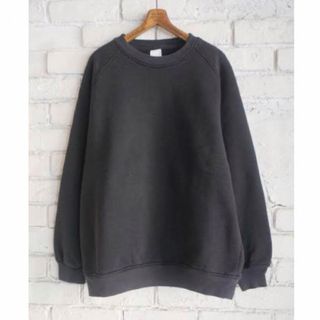 コモリ(COMOLI)のcomoli  吊裏毛　クルーネック　fade black  22aw(スウェット)