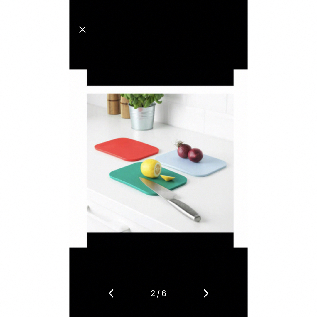 IKEA 365+ まな板22x16 cm  3枚組 インテリア/住まい/日用品のキッチン/食器(調理道具/製菓道具)の商品写真