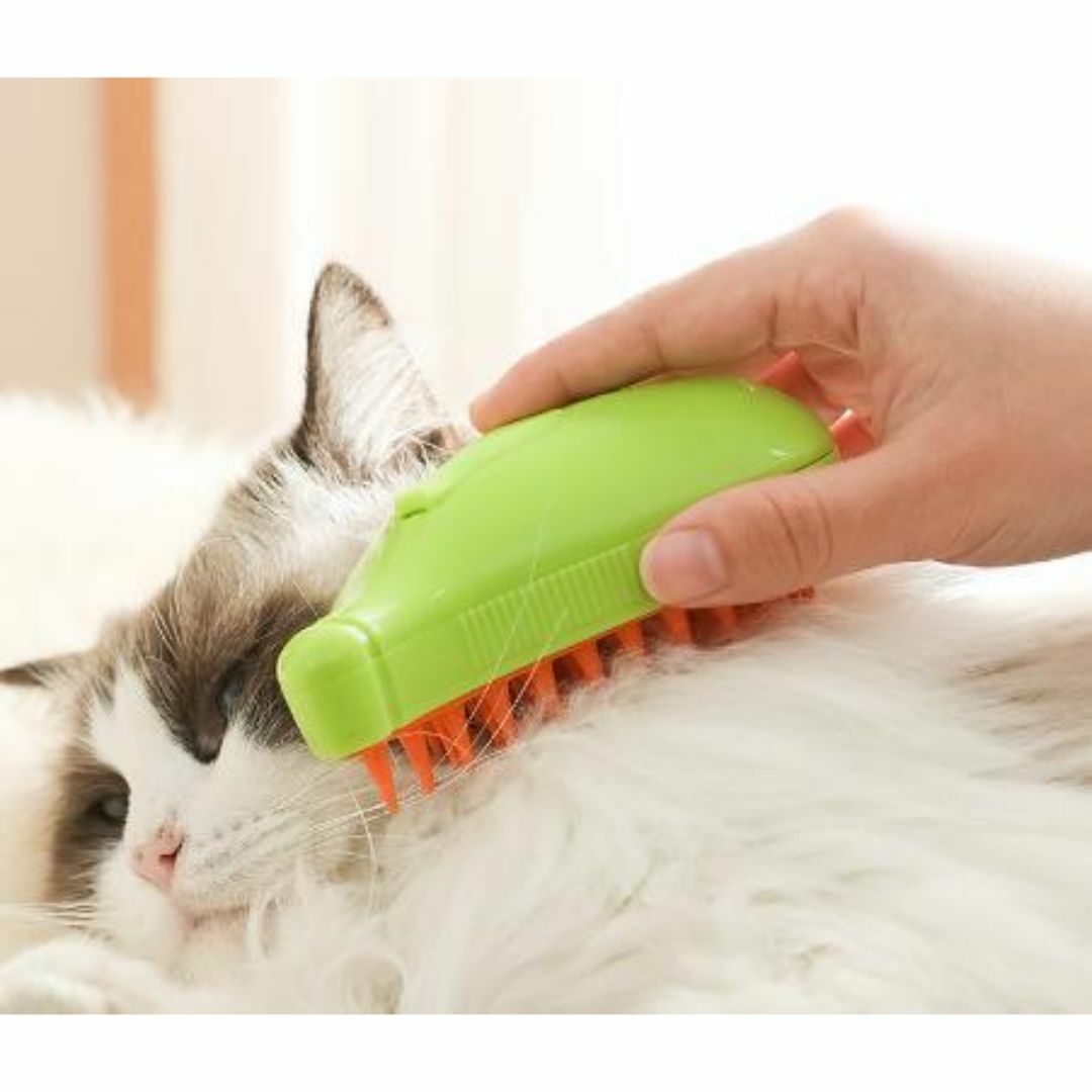 ＊新品未使用＊キャット スチームブラシ USB充電 マッサージ 黄色 犬用 その他のペット用品(犬)の商品写真