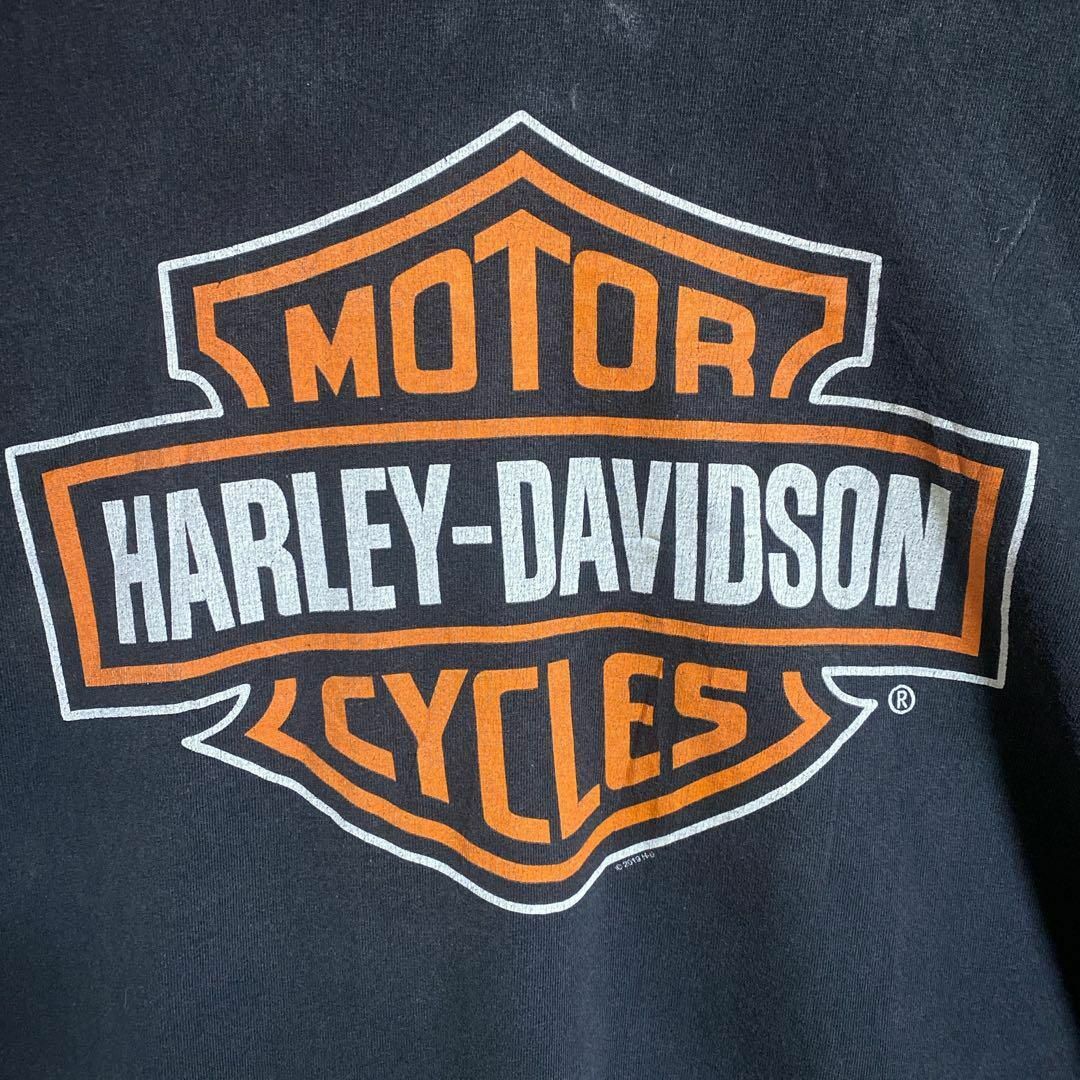 Harley Davidson(ハーレーダビッドソン)のハーレーダビッドソン バイクT オハイオ州 XL メンズ 古着 半袖 Tシャツ メンズのトップス(Tシャツ/カットソー(半袖/袖なし))の商品写真