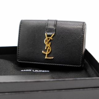 イヴサンローラン(Yves Saint Laurent)の★美品★[箱/袋付] サンローラン 財布 コンパクト YSL ブラック タイニー(財布)