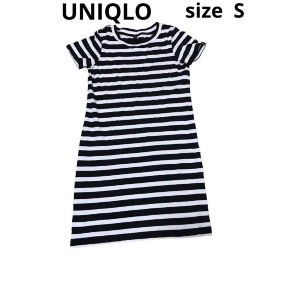 UNIQLO(ユニクロ)のUNIQLO ボーダー　ワンピース　シャツワンピ　ユニクロ レディースのワンピース(ひざ丈ワンピース)の商品写真