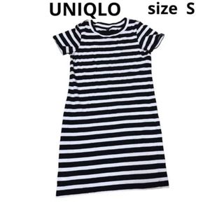 ユニクロ(UNIQLO)のUNIQLO ボーダー　ワンピース　シャツワンピ　ユニクロ(ひざ丈ワンピース)