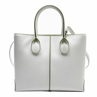 トッズ(TOD'S)のトッズ TOD’S ハンドバッグ ショルダーバッグ レザー ホワイト レディース 送料無料【中古】 t19267g(ハンドバッグ)