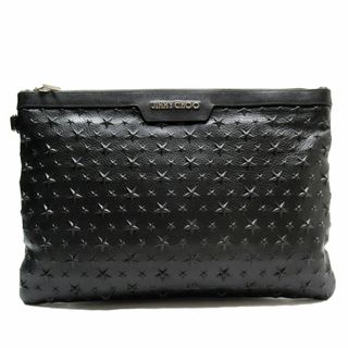 ジミーチュウ(JIMMY CHOO)のジミーチュウ JIMMY CHOO クラッチバッグ レザー ブラック メンズ 送料無料【中古】 t19268a(セカンドバッグ/クラッチバッグ)