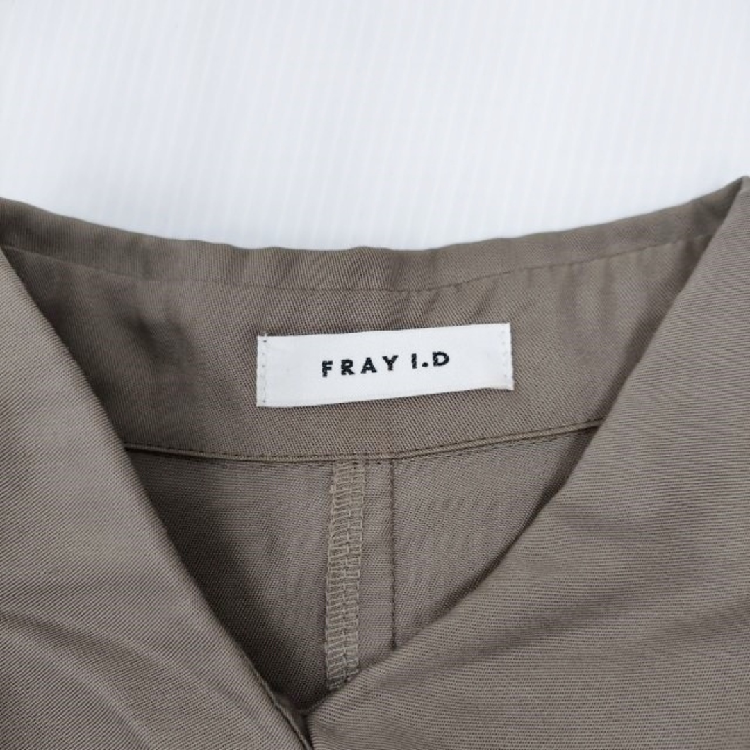 FRAY ID. テンセルツイルシャツワンピース サイズ0 ロング丈 ワンピース カーキ レディース フレイ アイディー【中古】4-0409M◎ レディースのワンピース(その他)の商品写真