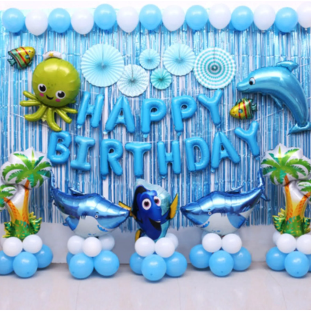 【大人気】誕生日 パーティー お誕生日 誕生日会 バースデー 海 魚 魚介類 キッズ/ベビー/マタニティのメモリアル/セレモニー用品(その他)の商品写真