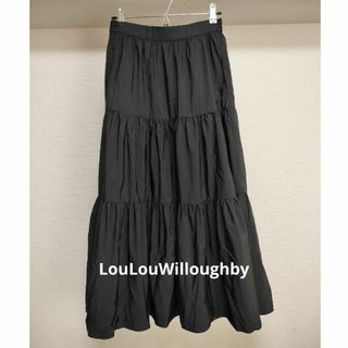 ルルウィルビー(LOULOU WILLOUGHBY)の【LouLouWilloughby】タフタティアードスカート(ロングスカート)